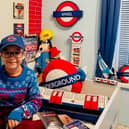 Lewis Wing (pictured), who lives in east London, grew up near a Tube station and became a passionate fan from the age of just three. Photo: Sheina Vasudevan / SWNS