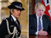 Cressida Dick (left) and Boris Johnson. Photo: Getty