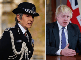 Cressida Dick (left) and Boris Johnson. Photo: Getty