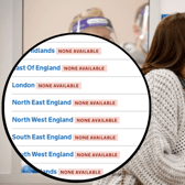 The NHS Test & Trace website has been showing tests are unavailable to the public in large parts of England today. Photo: Getty / NHS 