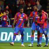 Jeffrey Schlupp of Crystal Palace celebrates scoring his teams third goal during the Premier League (Photo by Chloe Knott - Danehouse/Getty Images)