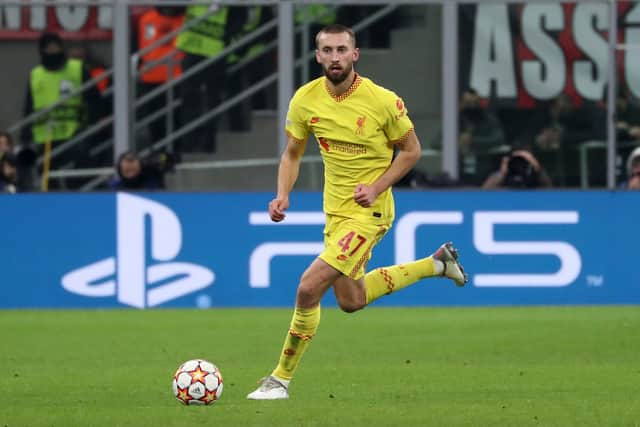  Nathaniel Phillips of Liverpool FC in action during the UEFA Champions League group B match  (Photo by Giuseppe Cottini/Getty Images)