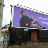  Mohammad Malik has put up billboard posters in London in a bid to find a wife. Credit: Anita Maric / SWNS 