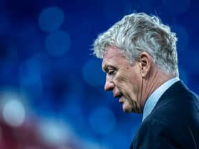  Manager David Moyes of West Ham United looks on during the Premier League match (Photo by Sebastian Frej/MB Media/Getty Images)