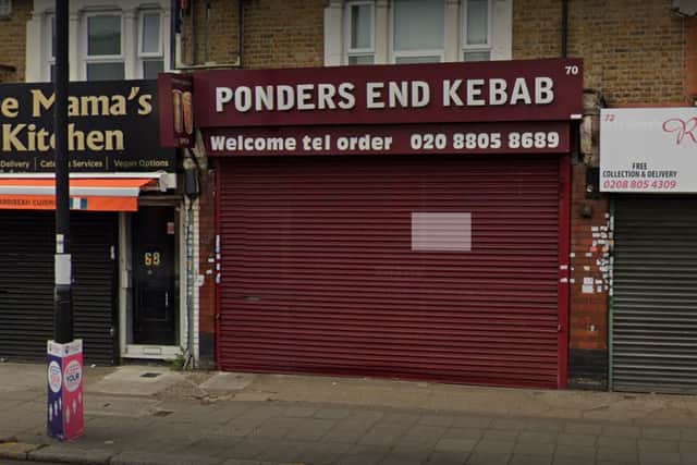 Ponders End Kebab, High Street, Enfield. Credit: Google