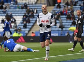 Gareth Bale celebrates scoring for Tottenham last season. Credit: Shaun Botterill/Getty Images