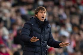 Tottenham Hotspur Manager Antonio Conte during the Premier League match (Photo by Visionhaus/Getty Images)