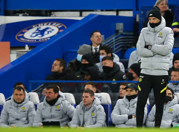 Chelsea manager Thomas Tuchel looks on during the Emirates FA Cup Third Round (Photo by Craig Mercer/MB Media/Getty Images)