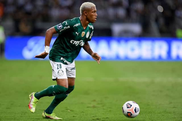 Palmeiras’ Danilo controls the ball during the all-Brazilian Copa Libertadores semifinal second leg football match against Atletico Mineiro. Credit: DOUGLAS MAGNO/POOL/AFP via Getty Images