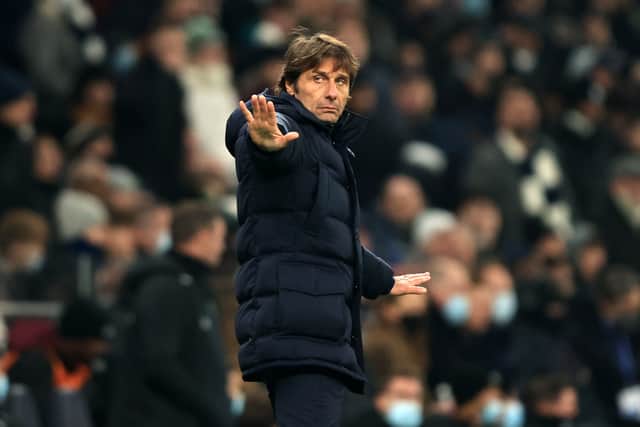  Antonio Conte manager of Tottenham Hotspur during the Carabao Cup  (Photo by Marc Atkins/Getty Images)