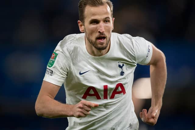 Harry Kane of Tottenham Hotspur during the Carabao Cup Semi Final (Photo by Visionhaus/Getty Images)