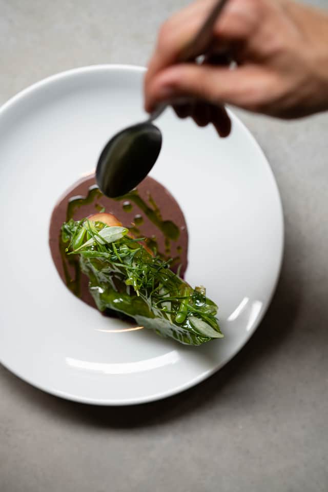 “We need to think about what people want from food when they’re eating a meat or a fish dish and we try to give that in our dishes,” says Kirk Haworth. Credit: Eris Haung