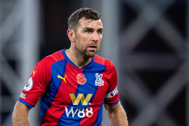 James McArthur of Crystal Palace during the Premier League match (Photo by Sebastian Frej/MB Media/Getty Images)