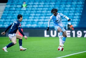 Eberechi Eze of Crystal Palace controls the ball during the Emirates FA Cup (Photo by Sebastian Frej/MB Media/Getty Images)