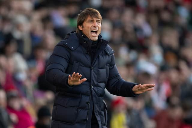 Tottenham Hotspur Manager Antonio Conte during the Premier League match (Photo by Visionhaus/Getty Images)