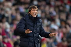 Tottenham Hotspur Manager Antonio Conte during the Premier League match (Photo by Visionhaus/Getty Images)