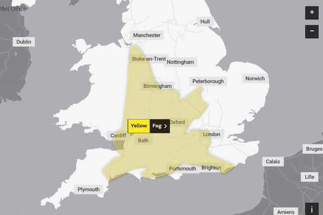 Met Office weather warning map