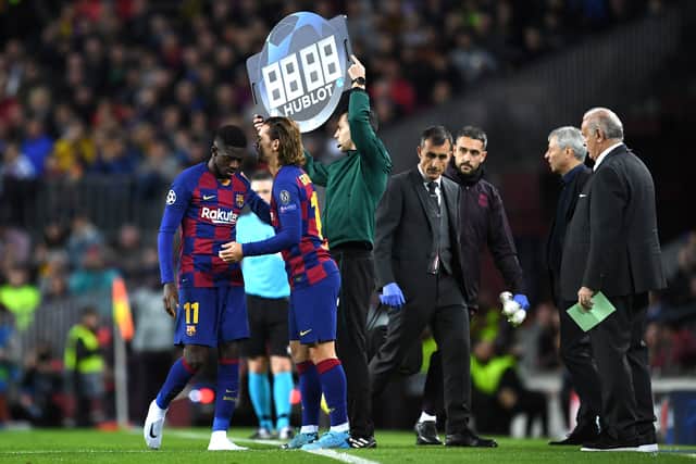 Dembele has regularly suffered long-term injuries since he joined Barcelona in 2017 (Getty Images) 