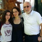 Michael Gottlieb, right, with Rivka, centre, and her daughter, left. Credit: Rivka Gottlieb