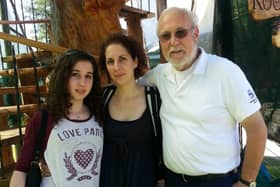 Michael Gottlieb, right, with Rivka, centre, and her daughter, left. Credit: Rivka Gottlieb