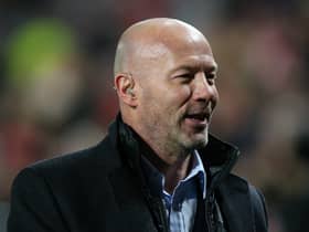 Amazon Prime TV presenter Alan Shearer during the Premier League match . (Photo by Craig Mercer/MB Media/Getty Images)