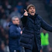 Manager Antonio Conte of Tottenham Hotspur during a Premier League match (Photo by Sebastian Frej/MB Media/Getty Images)