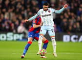  Joel Ward of Crystal Palace and Said Benrahma of West Ham (Photo by Chloe Knott - Danehouse/Getty Images)