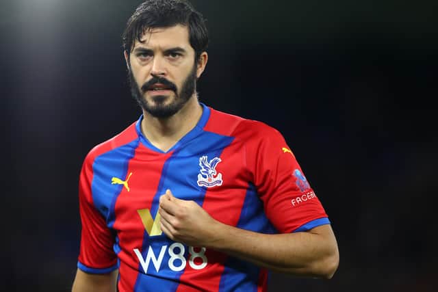 James Tomkins of Crystal Palace looks on during the Premier League match (Photo by Chloe Knott - Danehouse/Getty Images)