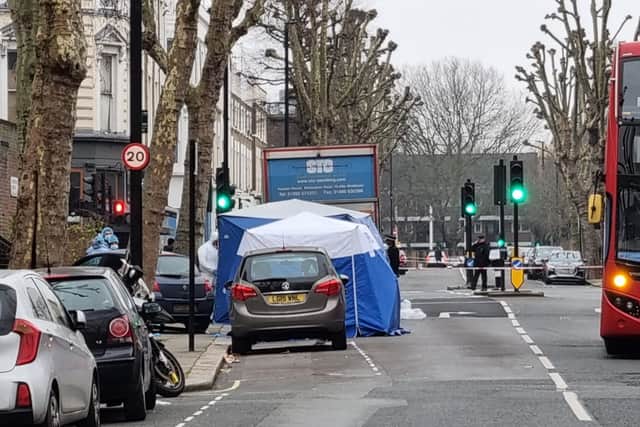 The incident in Maida Vale, in which a man and woman died. Credit: Jessica Frank-Keyes