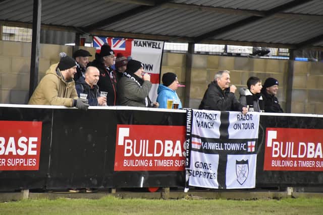 Hanwell Town supporters watching their side in action
