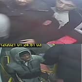 Police are hunting for three men after an 18-year-old was stabbed on a bus in Ealing. Credit: Met Police