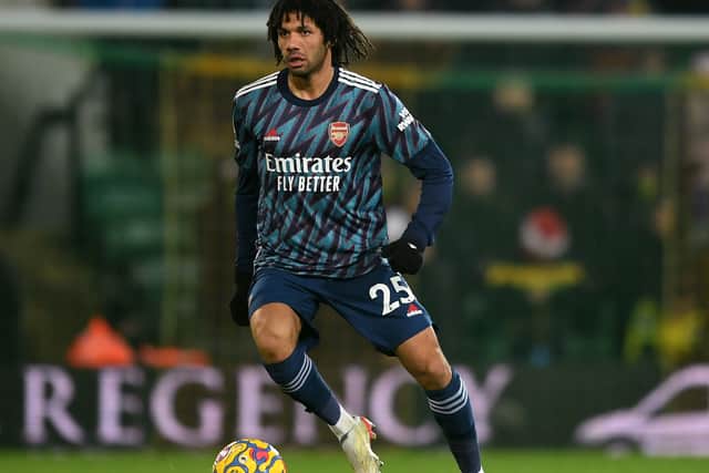 Mohamed Elneny of Arsenal during the Premier League match . (Photo by David Price/Arsenal FC via Getty Images)