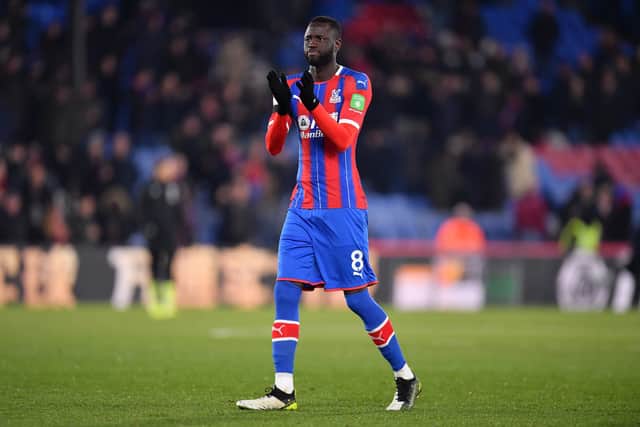 Cheikhou Kouyate of Crystal Palace acknowledges the fans after the Premier League match (Photo by Justin Setterfield/Getty Images)