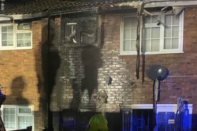 The scene after dozens of firefighters battled a blaze which destroyed the entire roof of a house in Rainham, Havering. Photo: London Fire Brigade