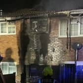 Dozens of firefighters battled a blaze which destroyed the entire roof of a house in Rainham, Havering. Photo: London Fire Brigade