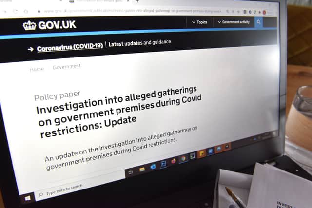Sue Gray’s report was published online (Photo: Getty)
