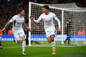 Dele Alli celebrates scoring for Tottenham in their 3-1 win over Real Madrid in 2017. Picture: Laurence Griffiths/Getty Images