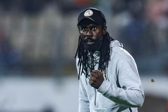 Senegal’s head coach Aliou Cisse. Credit: KENZO TRIBOUILLARD/AFP via Getty Image
