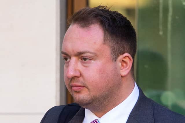 Police officer James Goodchild - who was suspended during the Charing Cross probe - had a conviction for threatening to murder a female colleague. Credit: Paul Davey/SWNS