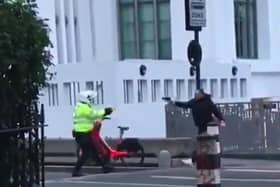 A man brandished a replica firearm at a police officer in Camden. Photo: Twitter