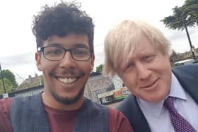 Will Coleshill (left), with Boris Johnson. Photo: Facebook
