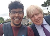 Will Coleshill (left), with Boris Johnson. Photo: Facebook