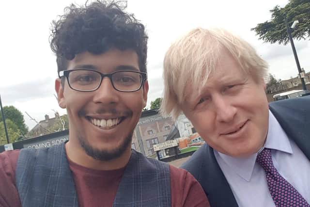Will Coleshill (left), with Boris Johnson, in 2018. Photo: Facebook
