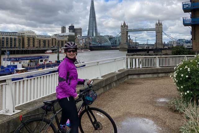 Melanie Worthington has taken to cycling to work because of the lack of direct trains between Sydenham and London Bridge. CREDIT: Melanie Worthington.