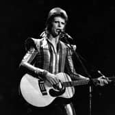 David Bowie performs his final concert as Ziggy Stardust at the Hammersmith Odeon, London, in July 1973. His first concert as Ziggy Stardust was on February 10 1972 in a pub in Tolworth, Kingston. Credit: Express/Express/Getty Images