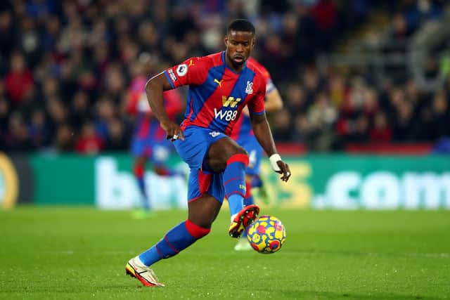 Marc Guehi of Crystal Palace during the Premier League match between (Photo by Marc Atkins/Getty Images)