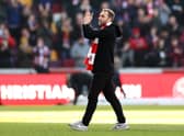 New signing Christian Eriksen of Brentford acknowledges the fans (Photo by Ryan Pierse/Getty Images)