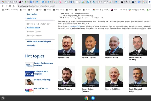 PS Kempton on the Police Federation website. Photo: Police Federation