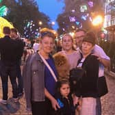 From left, Tatiana Orzherevskaya, with two of her grandchildren, her son-in-law, Daniel Cojac, and daughter Natalia. Photo: Supplied