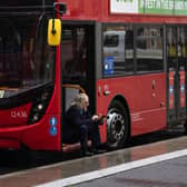 A bus driver takes a break. Credit: Dan Kitwood/Getty Images